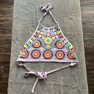 Lilac Purple Halter Cover Up